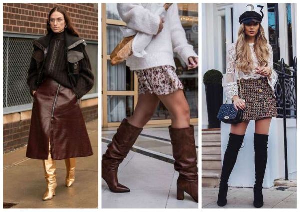 Длинные сапоги: с чем их носить и как сочетать